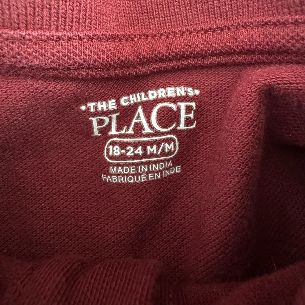 The Children’s Place Burgundy Kids Polo Shirt 18-24 Months 100% Cotton